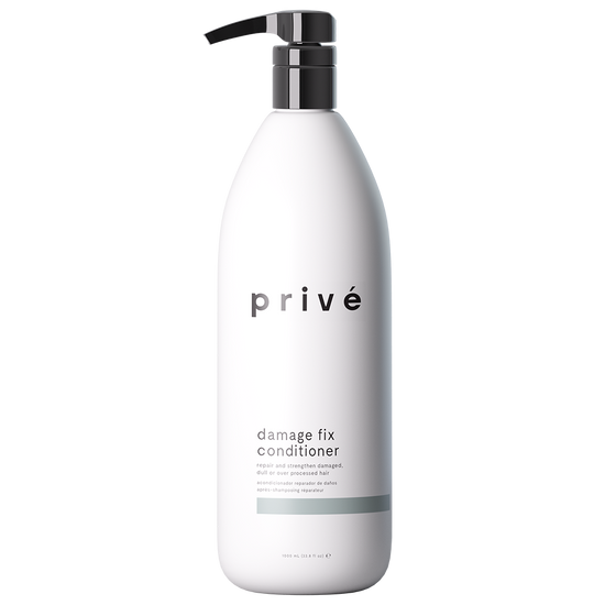 privé damage fix conditioner liter white pump bottle