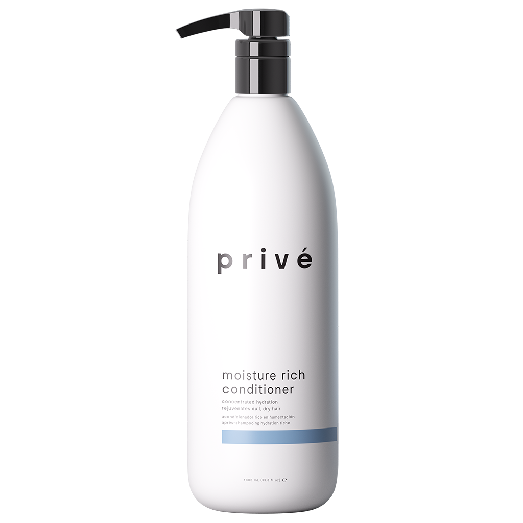 privé moisture rich conditioner liter white pump bottle
