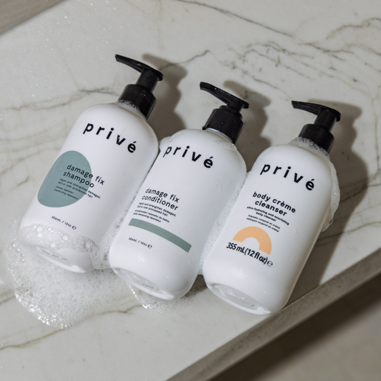 privé damage fix shampoo - shampoo & conditioner + cleanser