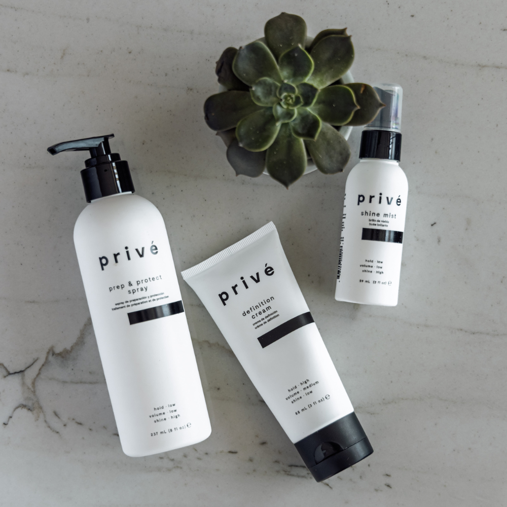 privé definition cream - prep & protect, definition cream, shine mist