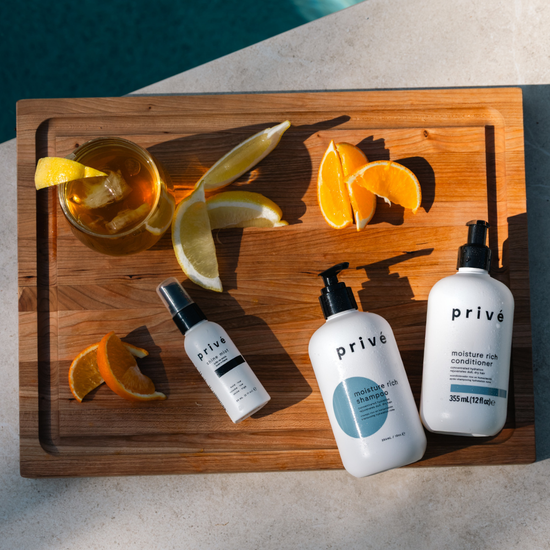 privé shine mist - products poolside