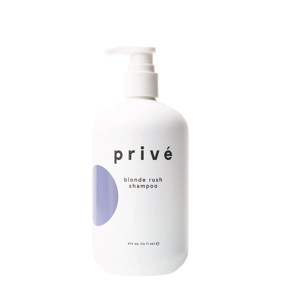 privé blonde rush shampoo 16 oz white pump bottle